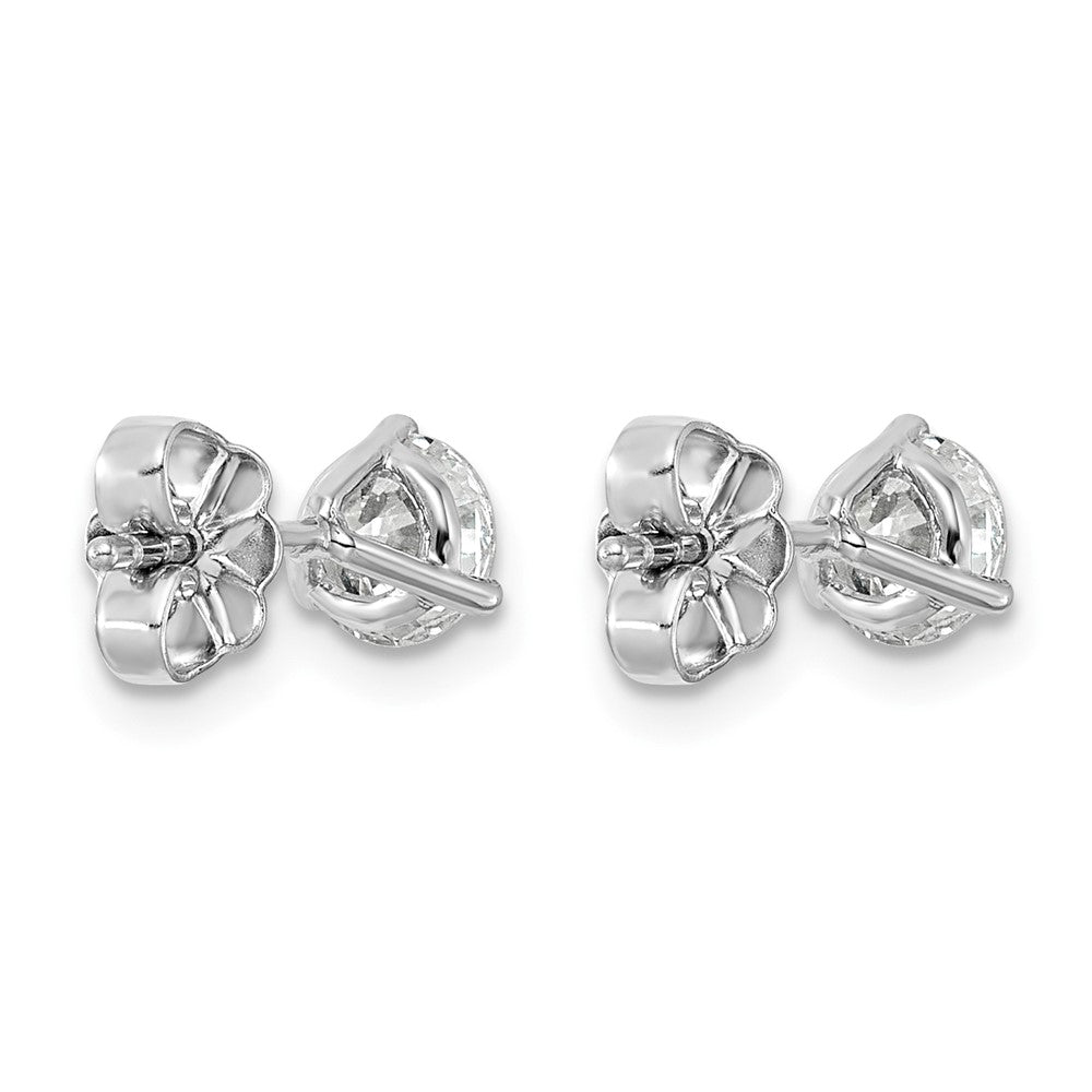 Platinum 1ct Cert Lab Grown Diamond VS+ F+ Round Comp Stud Earrings