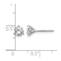 Platinum 1ct Cert Lab Grown Diamond VS+ F+ Round Comp Stud Earrings