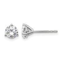 Platinum 1ct Cert Lab Grown Diamond VS+ F+ Round Comp Stud Earrings