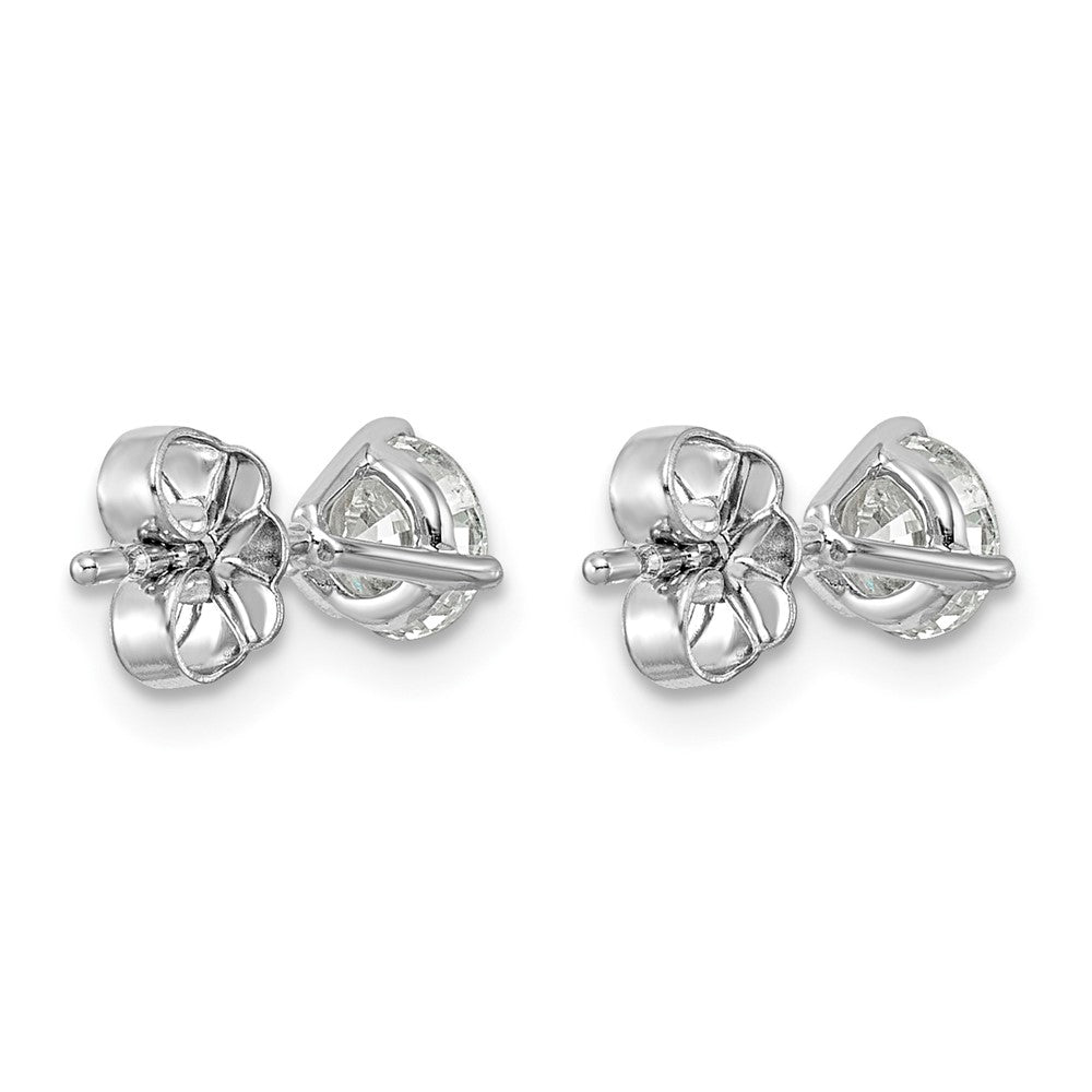 14kw 1ct Lab Grown Diamond VS+ F+ Round Complete Stud Earrings