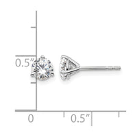 14kw 1ct Cert Lab Grown Diamond VS/SI+ G+ Round Complete Stud Earrings