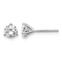 14kw 1ct Cert Lab Grown Diamond VS/SI+ G+ Round Complete Stud Earrings