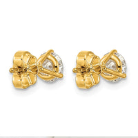 14ky 1ct Cert Lab Grown Diamond VS+ F+ Round Complete Stud Earrings