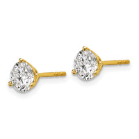 18ky 1 1/2ct Cert Lab Grown Diamond VS+ F+ Round Comp Stud Earrings
