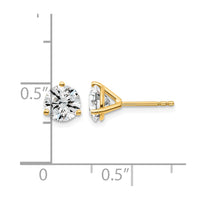 18ky 1 1/2ct Cert Lab Grown Diamond VS+ F+ Round Comp Stud Earrings