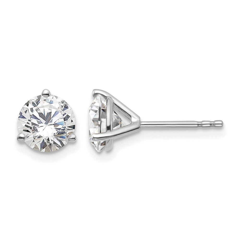 Platinum 1 1/2ct Lab Grown Dia VS+ F+ Round Comp Stud Earrings