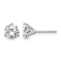 Platinum 1 1/2ct Cert Lab Grown Dia VS+ F+ Round Comp Stud Earrings