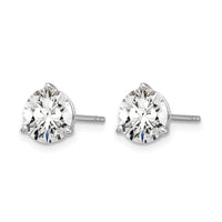 14kw 1 1/2ct Lab Grown Dia VS/SI+ G+ Round Comp Stud Earrings