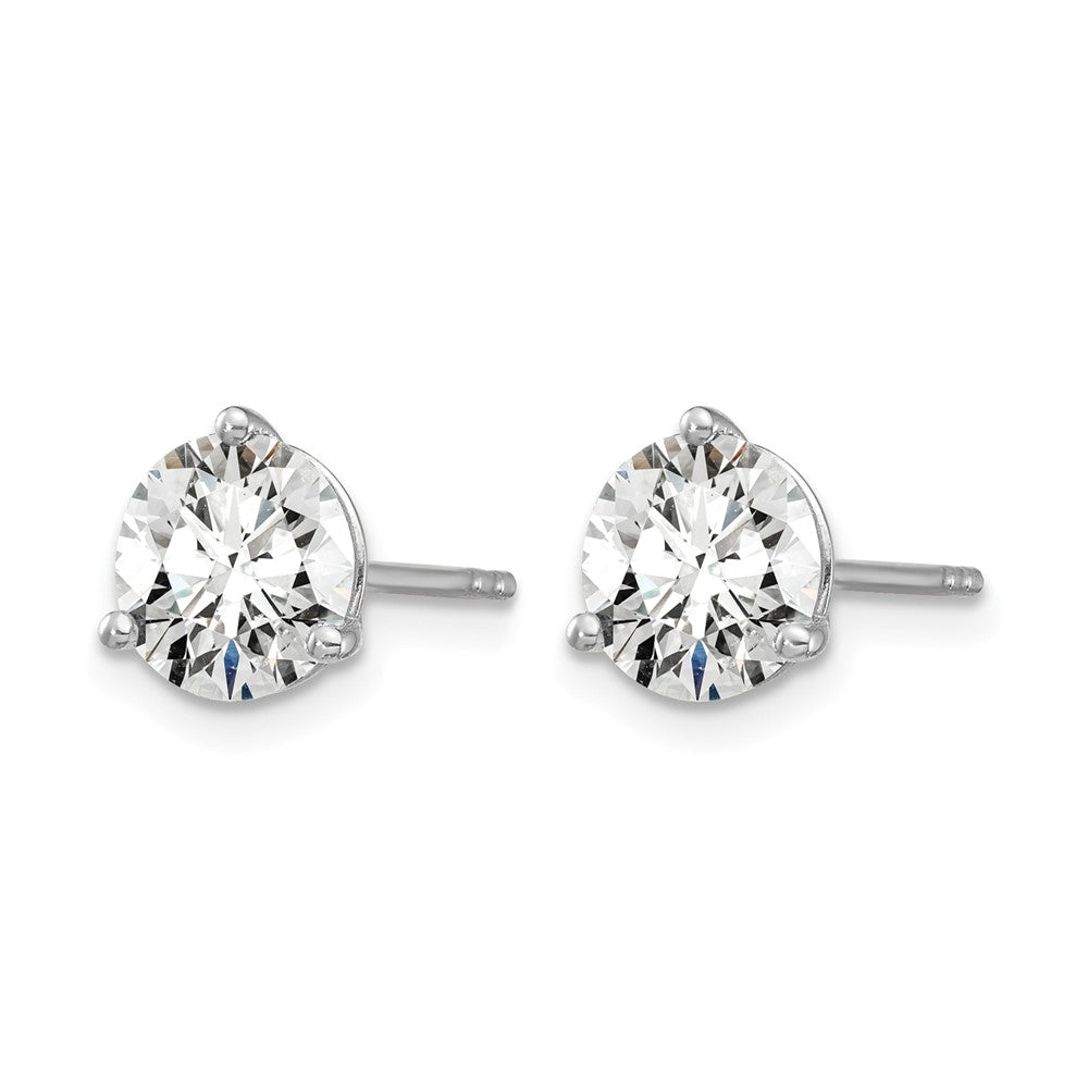 14kw 1 1/2ct Cert Lab Grown Diamond VS/SI+ G+ Round Comp Stud Earrings