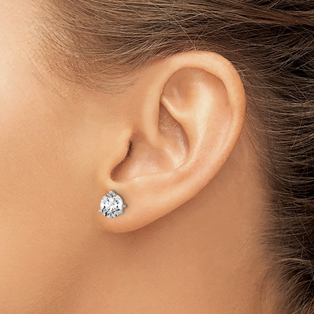 14kw 1 1/2ct Lab Grown Dia VS/SI+ G+ Round Comp Stud Earrings