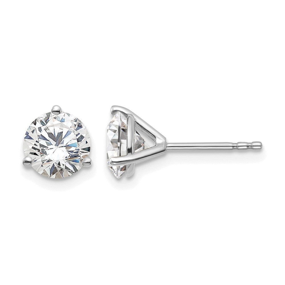 14kw 1 3/4ct Lab Grown Diamond VS/SI+ G+ Round Complete Stud Earrings