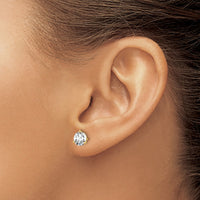 14ky 1 3/4ct Lab Grown Diamond VS/SI+ G+ Round Complete Stud Earrings