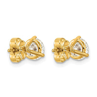 14k 1 1/2ct Cert Lab Grown Diamond VS+ F+ Round Complete Stud Earrings