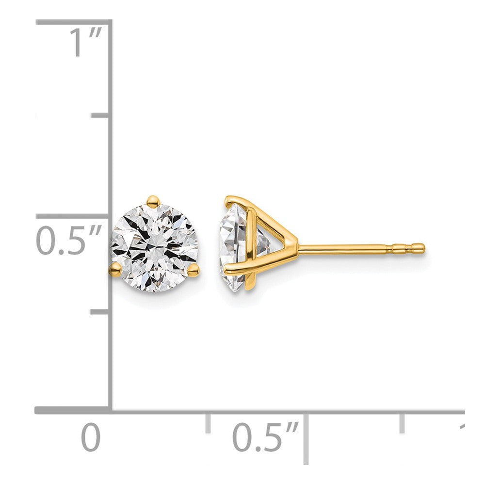 14ky 1 3/4ct Lab Grown Diamond VS/SI+ G+ Round Complete Stud Earrings