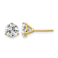18ky 2ct Cert Lab Grown Diamond VS+ F+ Round Complete Stud Earrings