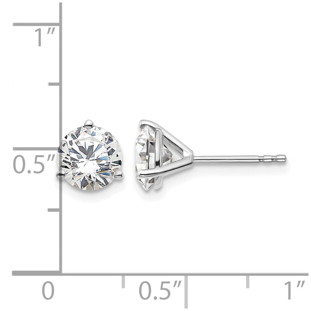Platinum 2ct Cert Lab Grown Diamond VS+ F+ Round Comp Stud Earrings