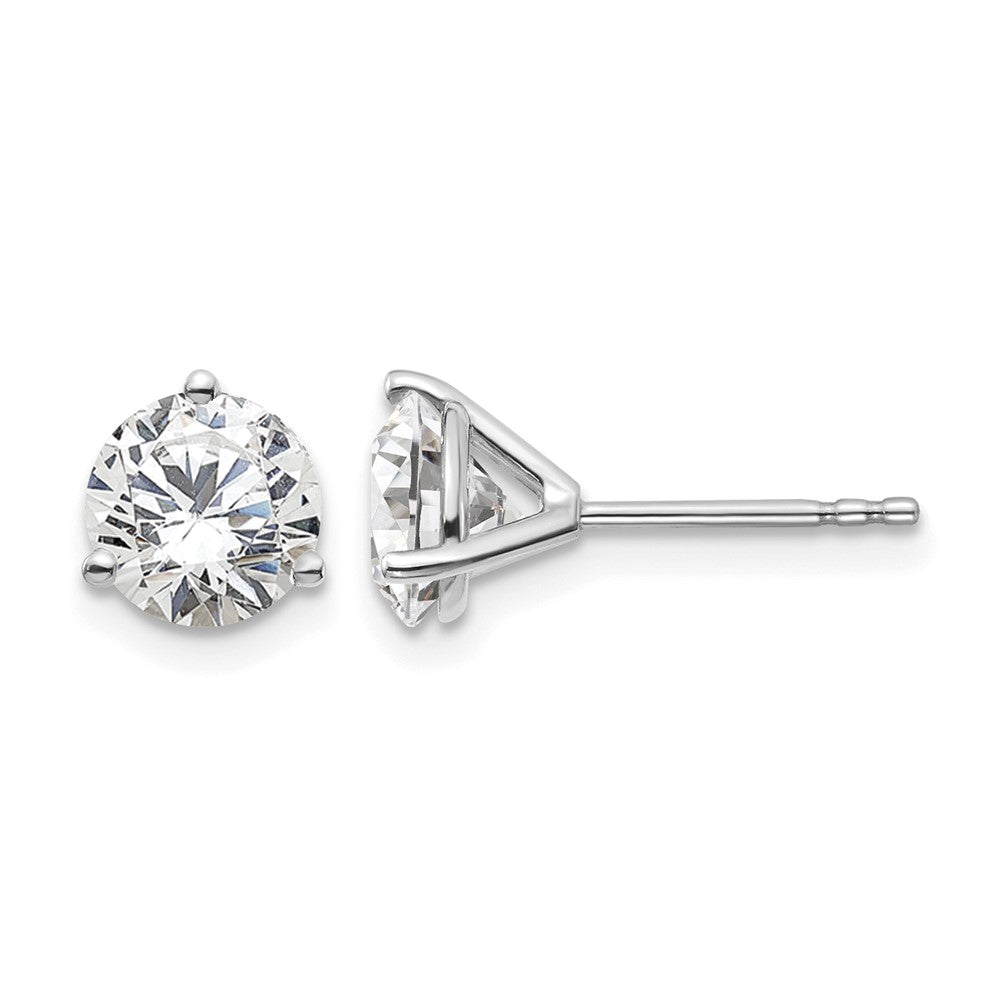 Platinum 2 1/2ct Lab Grown Diamond VS+ F+ Round Comp Stud Earrings