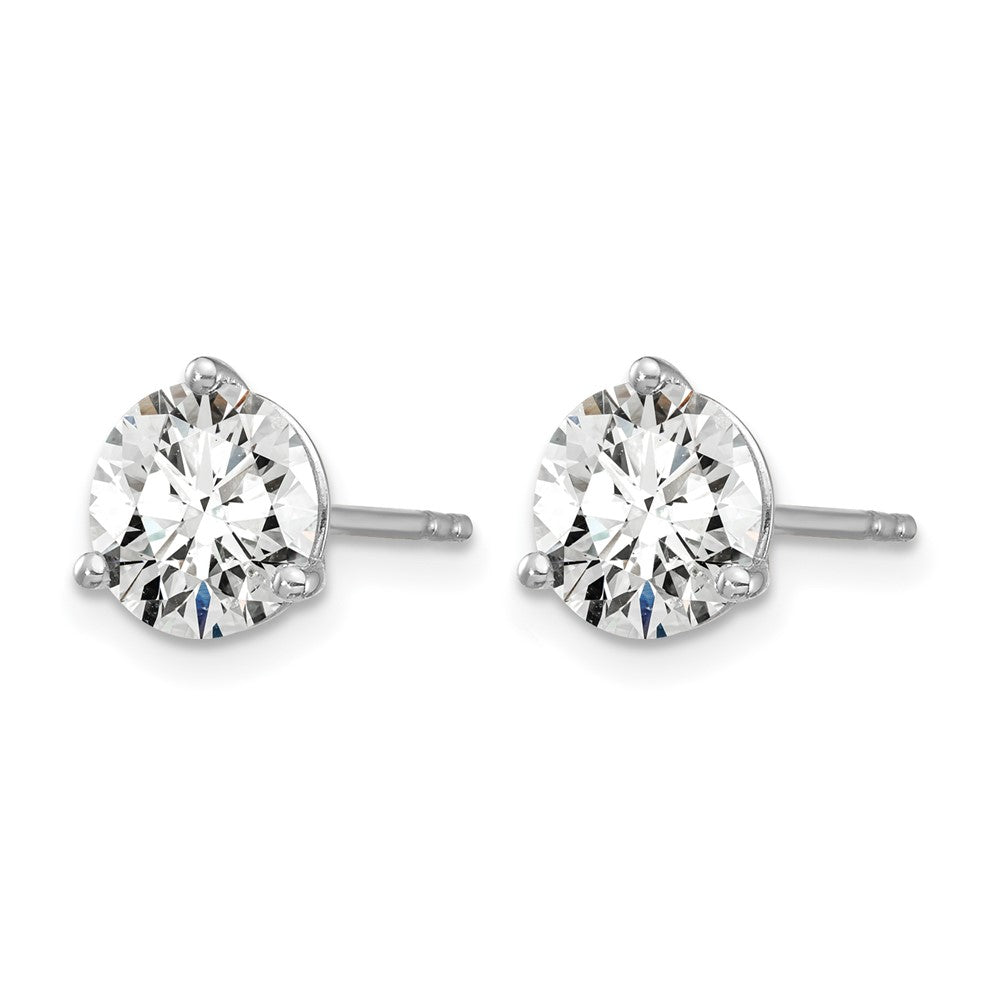 14kw 2ct Lab Grown Diamond VS/SI+ G+ Round Complete Stud Earrings