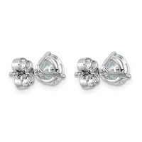 14kw 2ct Lab Grown Diamond VS/SI+ G+ Round Complete Stud Earrings