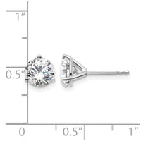 14kw 2 1/2ct Cert Lab Grown Diamond VS/SI+ G+ Round Comp Stud Earrings