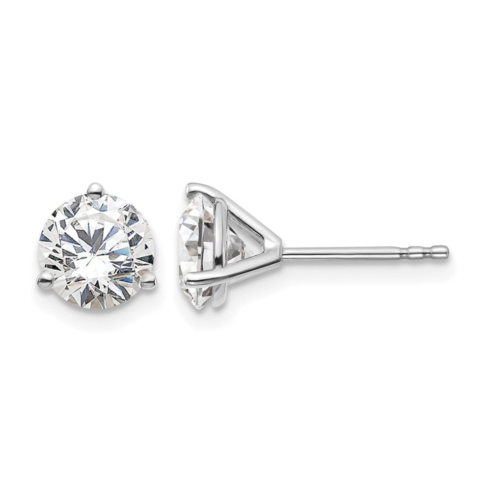 14kw 2ct Cert Lab Grown Diamond VS+ F+ Round Complete Stud Earrings