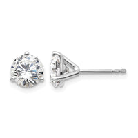 14kw 2 1/2ct Cert Lab Grown Diamond VS/SI+ G+ Round Comp Stud Earrings