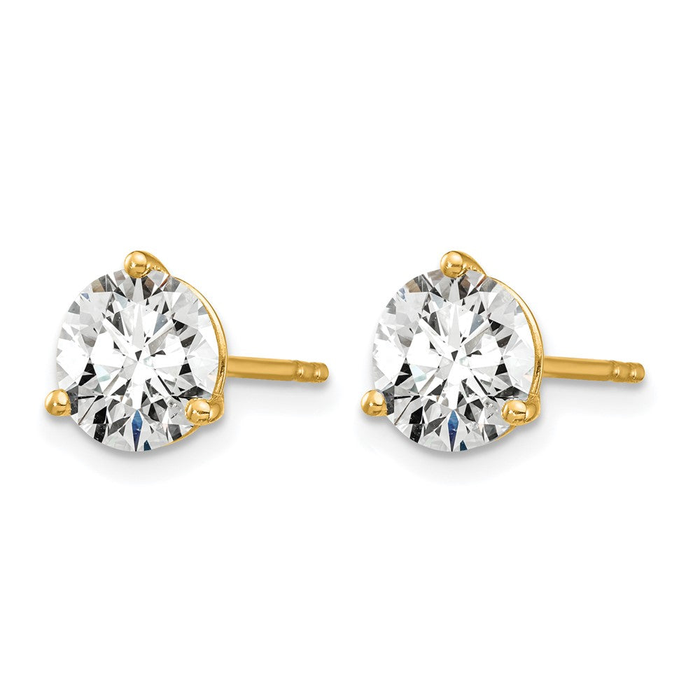 14ky 2ct Lab Grown Diamond VS/SI+ G+ Round Complete Stud Earrings