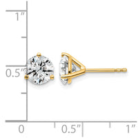 14ky 2ct Lab Grown Diamond VS+ F+ Round Complete Stud Earrings
