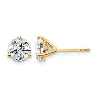 14ky 2ct Cert Lab Grown Diamond VS/SI+ G+ Round Complete Stud Earrings