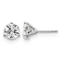 18kw 3ct Cert Lab Grown Diamond VS+ F+ Round Complete Stud Earrings