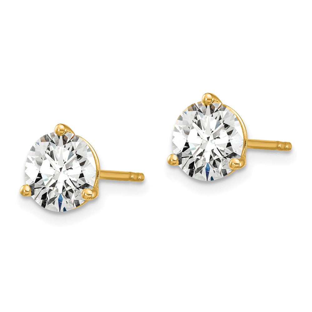 18ky 3ct Lab Grown Diamond VS+ F+ Round Complete Stud Earrings