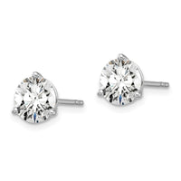 Platinum 3ct Lab Grown Diamond VS+ F+ Round Comp Stud Earrings