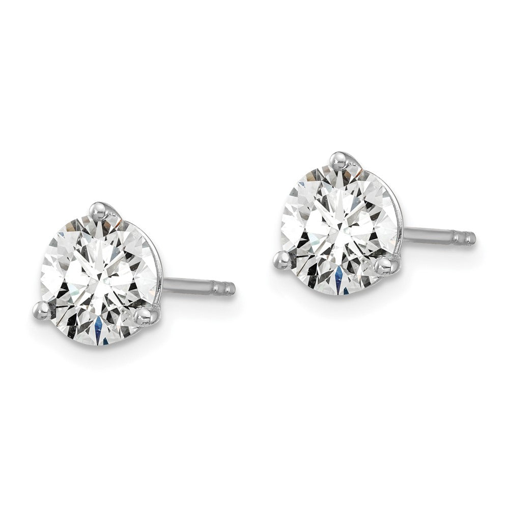 Platinum 3ct Cert Lab Grown Diamond VS+ F+ Round Comp Stud Earrings