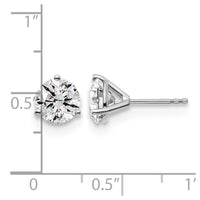 Platinum 3ct Cert Lab Grown Diamond VS+ F+ Round Comp Stud Earrings