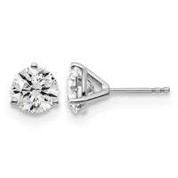Platinum 3ct Lab Grown Diamond VS+ F+ Round Comp Stud Earrings