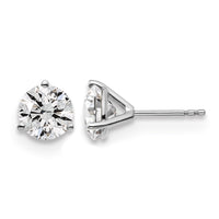 14kw 3ct Lab Grown Diamond VS+ F+ Round Complete Stud Earrings