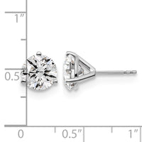 18kw 4ct Lab Grown Diamond VS+ F+ Round Complete Stud Earrings