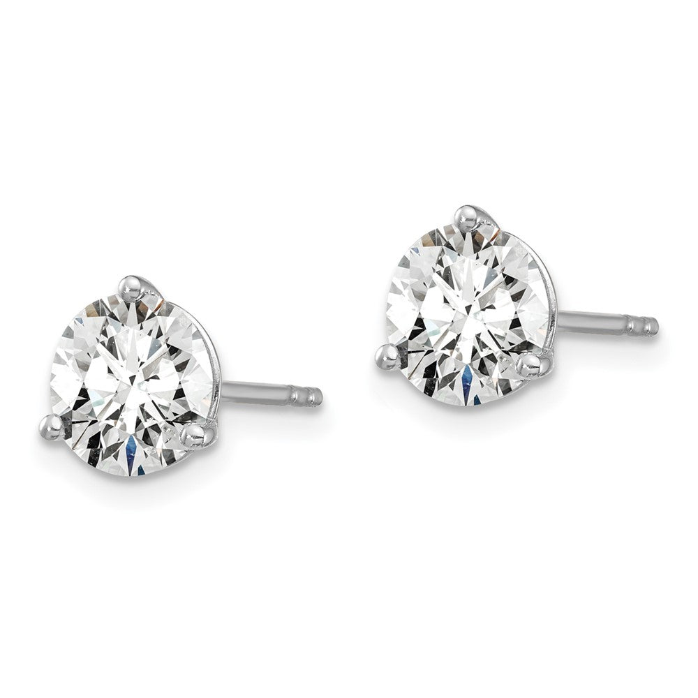 Platinum 4ct Cert Lab Grown Diamond VS+ F+ Round Comp Stud Earrings