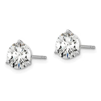 Platinum 4ct Lab Grown Diamond VS+ F+ Round Comp Stud Earrings