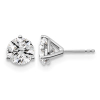 Platinum 4ct Cert Lab Grown Diamond VS+ F+ Round Comp Stud Earrings
