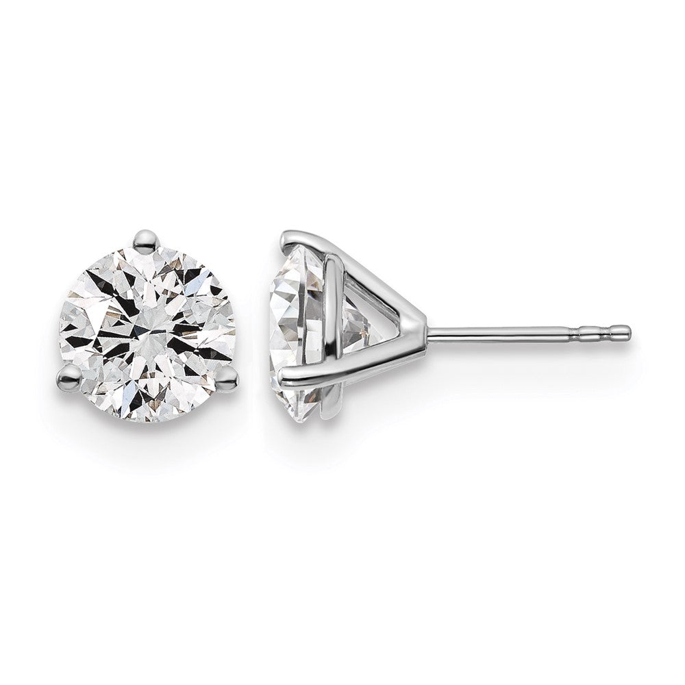 14kw 4ct Cert Lab Grown Diamond VS/SI+ G+ Round Complete Stud Earrings