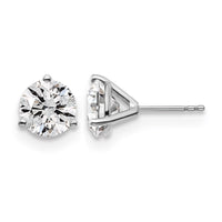 14kw 4ct Cert Lab Grown Diamond VS+ F+ Round Complete Stud Earrings