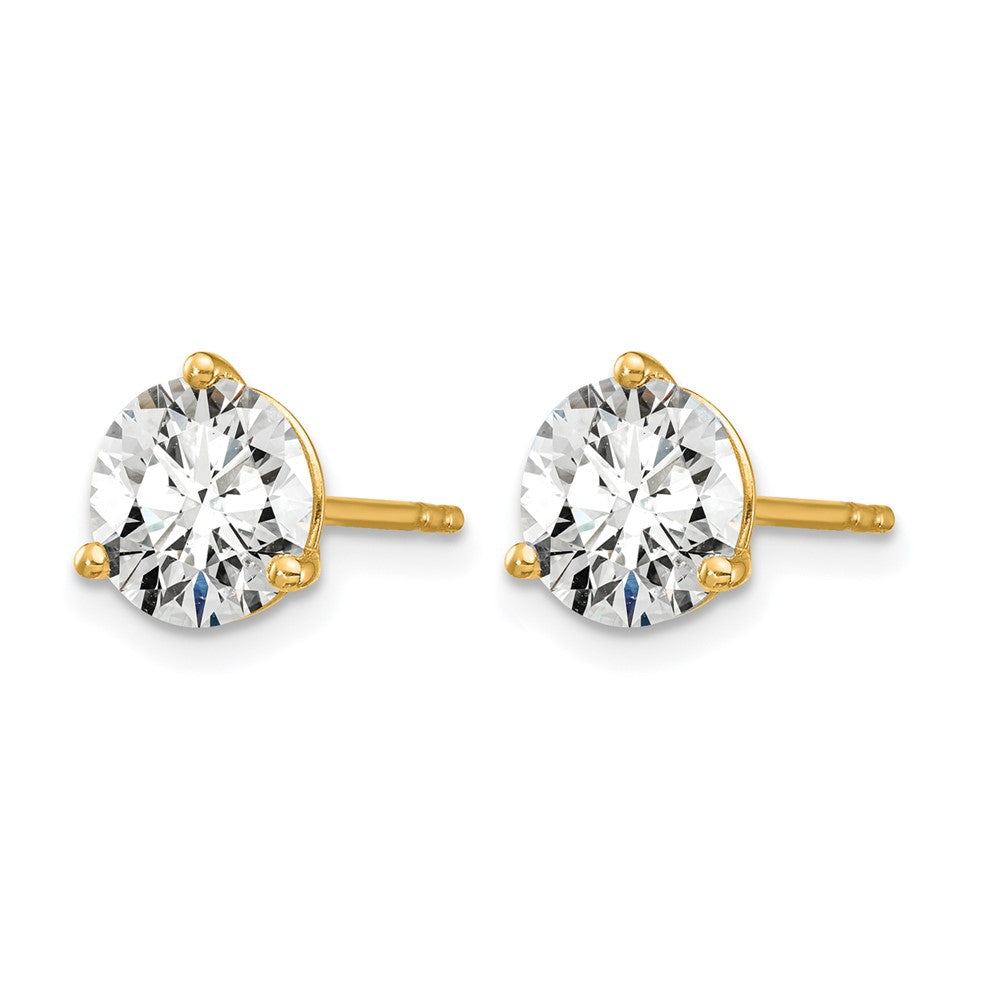 14ky 4ct Lab Grown Diamond VS/SI+ G+ Round Complete Stud Earrings