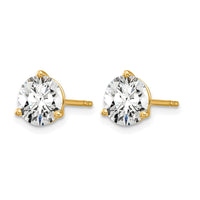 14ky 4ct Cert Lab Grown Diamond VS/SI+ G+ Round Complete Stud Earrings