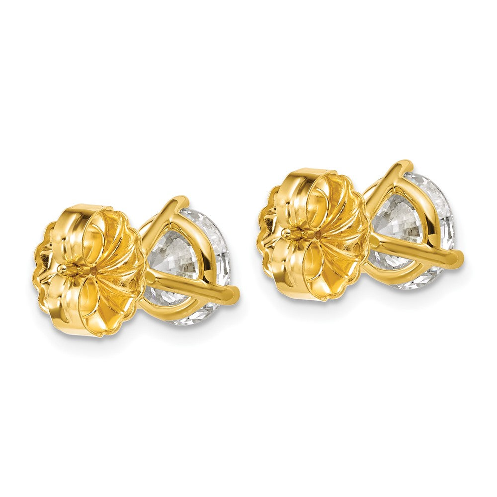 14ky 4ct Lab Grown Diamond VS/SI+ G+ Round Complete Stud Earrings