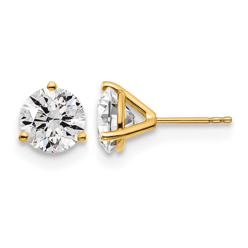 14ky 4ct Lab Grown Diamond VS/SI+ G+ Round Complete Stud Earrings