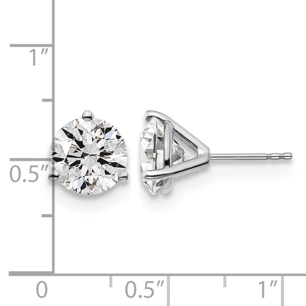 Platinum 5ct Lab Grown Diamond VS+ F+ Round Comp Stud Earrings