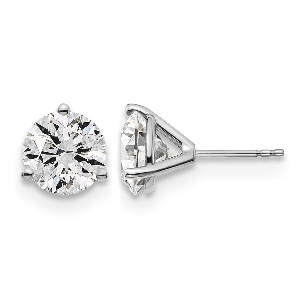 Platinum 5ct Lab Grown Diamond VS+ F+ Round Comp Stud Earrings