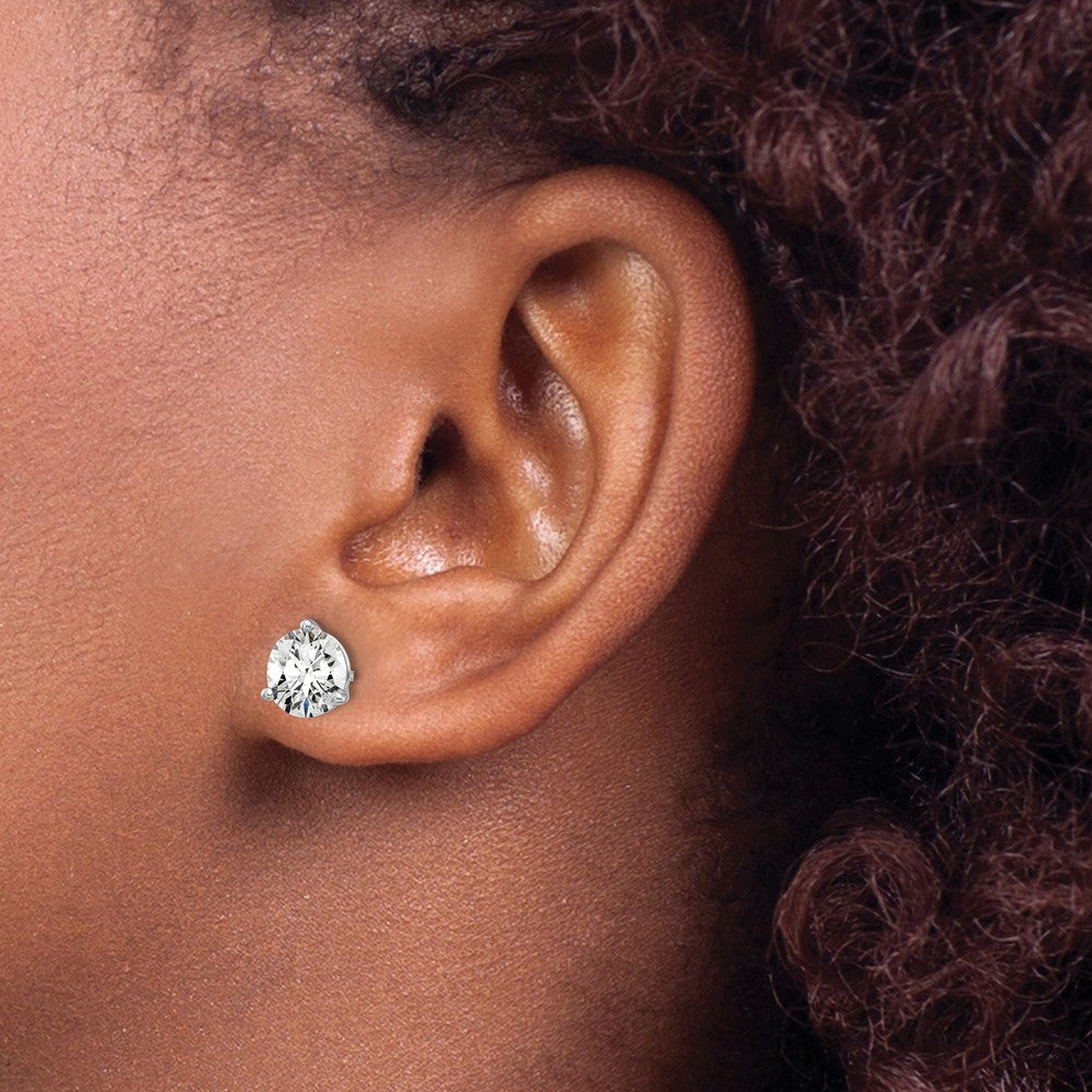 14kw 5ct Cert Lab Grown Diamond VS/SI+ G+ Round Complete Stud Earrings
