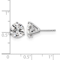 14kw 5ct Cert Lab Grown Diamond VS/SI+ G+ Round Complete Stud Earrings